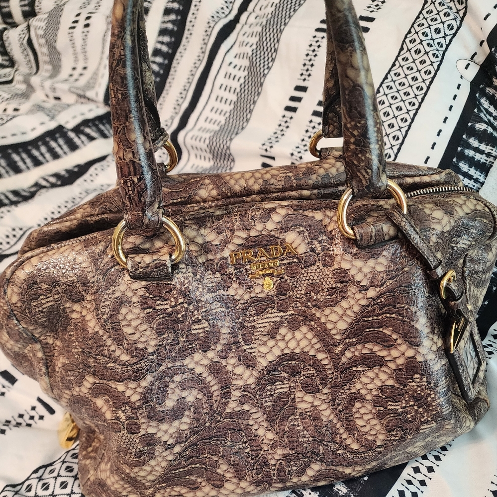 Authentic Prada Satchel Handbag Purse